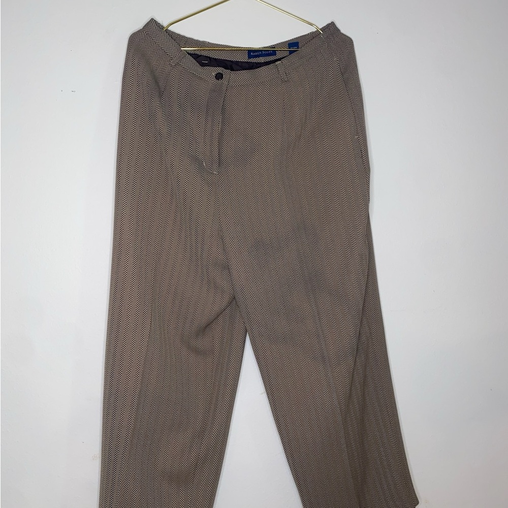 Brown Patterned Trousers